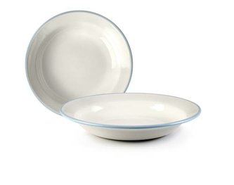 Smaltovaný talíř hluboký světle modrý 22cm - Ibili