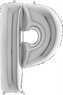Foliové písmeno P stříbrné 102 cm