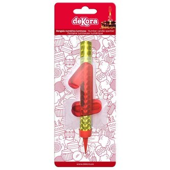 Dortová fontána s číslem 1 - Dekora