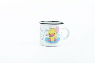 Smaltovaný hrnek s motivem Káčátko, průměr 8 cm, objem 0,37 l - Belis