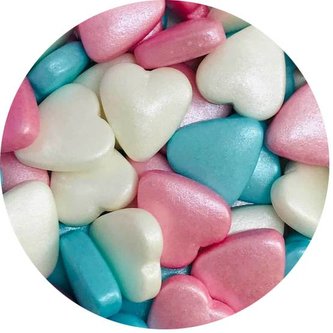 Cukrové zdobení pastelová srdíčka 80g - Scrumptious