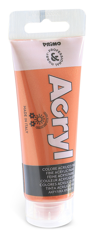 Akrylová barva PRIMO METALLIC, 75ml, MĚDĚNÁ, tuba