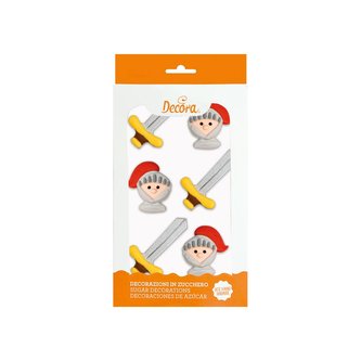 Cukrové zdobení na dort rytíř 6ks - Decora
