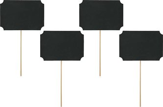 Tabulky na špejli 11 x 8 cm - 4 ks