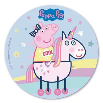 Jedlý papír prasátko Pepa a jednorožec 20cm - Dekora