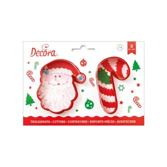 Vykrajovátko vánoční Santa Claus a cukrovinka 8cm - Decora