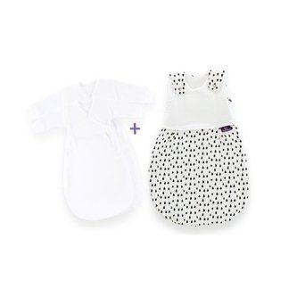 TRÄUMELAND Spací pytel Liebmich 3dílný set Tropfen schwarz 68/74