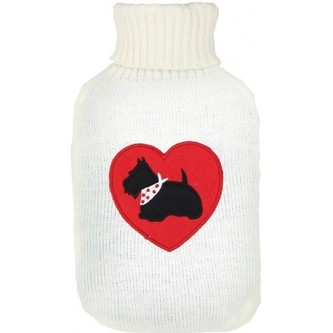 Depan Termofor s pleteným obalem 2 l - Terrier bílá