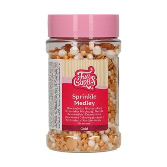Cukrové dekorace zlatý mix 180g - FunCakes