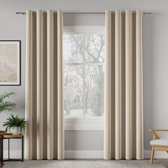 Dekorační luxusní velvet závěs s kroužky AGNES béžová 140x260 cm (cena za 1 kus) MyBestHome