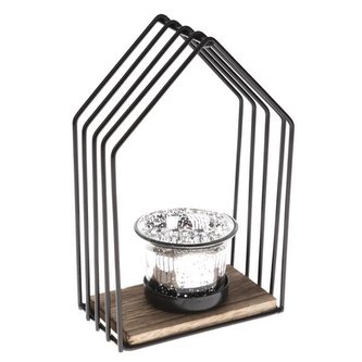 Kovový svícen - domek, 0/20