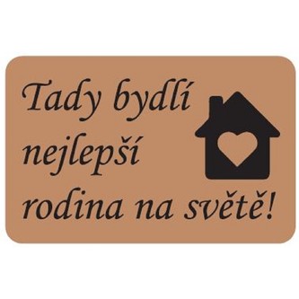 HOME ELEMENTS Rohož 40x60 cm,  Nejlepší rodina na světě