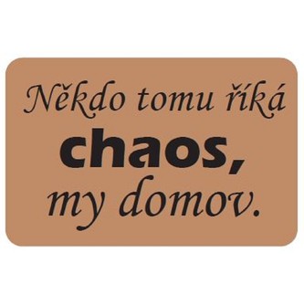 HOME ELEMENTS Rohož 40x60 cm, Někdo tomu říká chaos