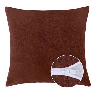 Polštářek MIKRO jednobarevný - hnědá - 40x40 cm
