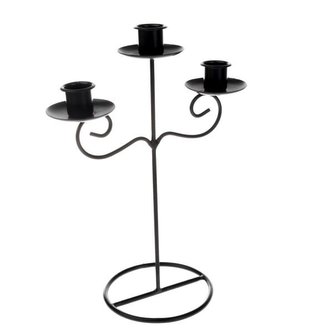 Kovový svícen - černý, 0/20