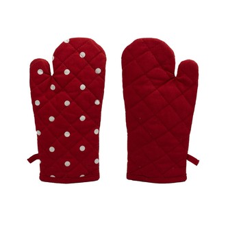 HOME ELEMENTS Kuchyňská chňapka s magnetem 18*32 cm, Červená s bílými puntíky R