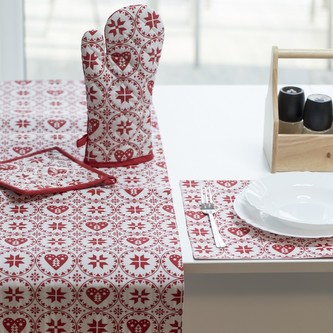 HOME ELEMENTS Kuchyňská chňapka s magnetem 18*32 cm, Srdce