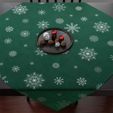 Ubrus SNOWFLAKE smaragdová/stříbrná 85x85 cm Mybesthome