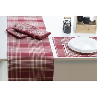 HOME ELEMENTS Kuchyňská chňapka s magnetem 18*32 cm, Zimní káro