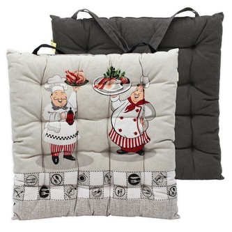 HOME ELEMENTS Podsedák prošívaný 40x40 cm, Chef