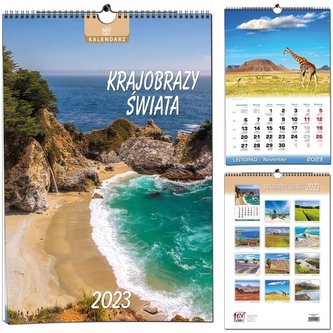 Kalendarz 2022 13 Plansz B3 - Krajobrazy Świata