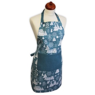 HOME ELEMENTS Kuchyňská zástěra 60*80 cm, Zimní les