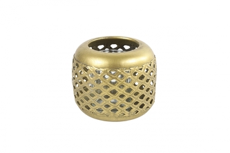 Kovový svícen Alycia gold 8x9,5 cm