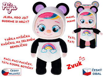 Miminko Pája plyšové 35cm na baterie česky mluvící a zpívající 0m+ na kartě