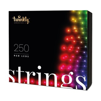 Twinkly Strings Multi-Color chytré žárovky na stromeček 250 Ks 20m černý kabel