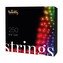 Twinkly Strings Multi-Color chytré žárovky na stromeček 250 Ks 20m černý kabel