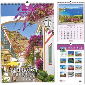 Kalendarz 2022 13 Plansz B3 - Podróże