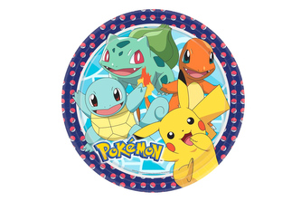 Pokémon talíře papírové 8 ks 23 cm Amscan