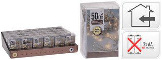 Světla vánoční 50 LED žárovek teplá bílá