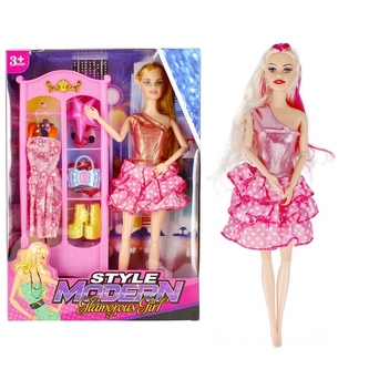 Panenka s vlastním šatníkem 29cm