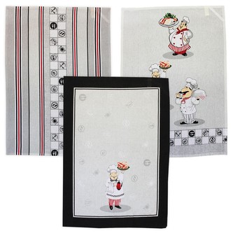 HOME ELEMENTS Sada 3 utěrek 50*70 cm, Chef