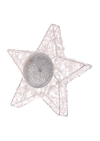 Svícen ve tvaru hvězdy - bílý 3D