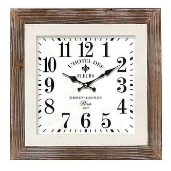 Hodiny nástěnné dřevěné, 40 cm.