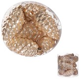 Ozdoby skleněné-tvar šišky, krémové, pr. 5,5 cm, cena za 1 balení (13 ks)