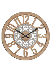Hodiny nástěnné MDF a kov, 60cm