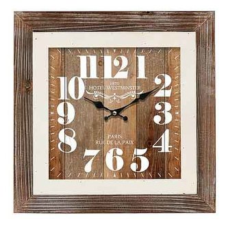 Hodiny nástěnné dřevěné, 40 cm.