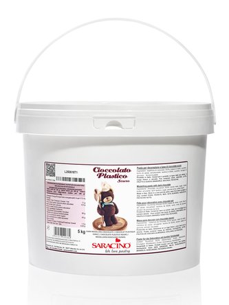 Modelovací čokoláda černá 5kg - Saracino