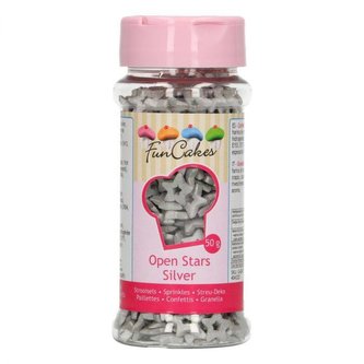 Cukrové hvězdičky stříbrné 50g - FunCakes