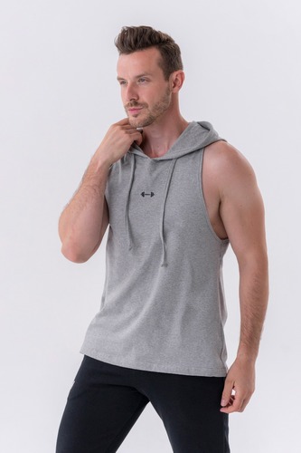 Pánské tílko Hoodie Light Grey - NEBBIA - Velikost: L
