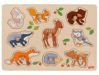 Dřevěná vkládačka Lesní zvířátka