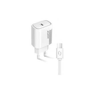 ALIGATOR síťová nabíječka PD 20W USB-C/USB-C kabel bílá
