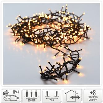 Světelný řetěz 400 LED 8 m, teplá bílá