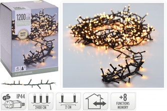 Světelný řetěz 1200 LED 24 m, teplá bílá