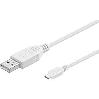 PremiumCord kabel USB 2.0 A-Micro USB B 5m bílý