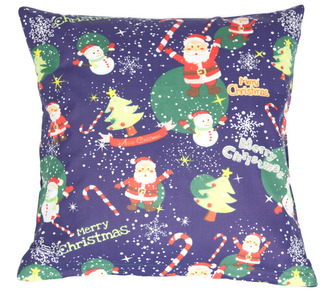 Polštářek VÁNOCE - vánoční motiv modrý - 45x45 cm