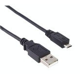 PremiumCord kabel USB 2.0 A-Micro USB B 0,5m černý
